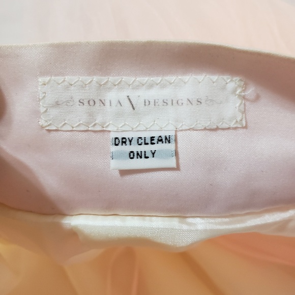 Blush Tulle Skirt, 2-Piece Wedding Dress - Picture 5 of 6